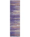 Shop Addison Chantille Machine Washable Acn996 2'3"x7'6" Runner Area Rug In Purple
