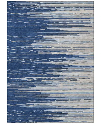 Addison Chantille Machine Washable Acn996 2'6"x3'10" Area Rug In Navy