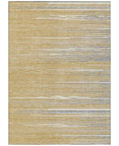 Addison Chantille Machine Washable Acn996 5'x7'6" Area Rug In Gold