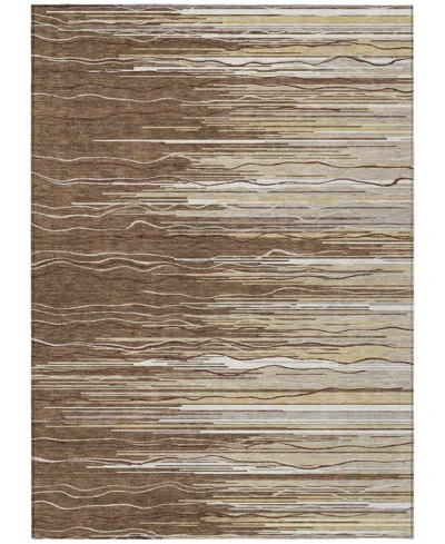 Addison Chantille Machine Washable Acn996 9'x12' Area Rug In Brown