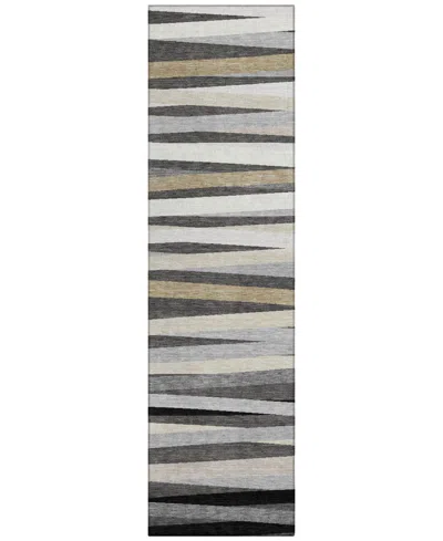 Addison Chantille Machine Washable Acn997 2'3"x7'6" Runner Area Rug In Gray