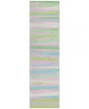 Addison Chantille Machine Washable Acn997 2'3"x7'6" Runner Area Rug In Mint