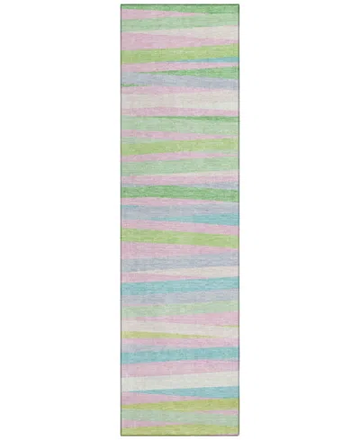 Addison Chantille Machine Washable Acn997 2'3"x7'6" Runner Area Rug In Mint