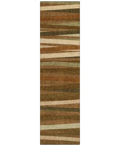 Addison Chantille Machine Washable Acn997 2'3"x7'6" Runner Area Rug In Paprika