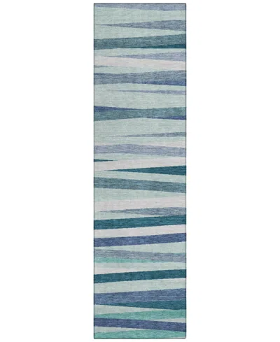 Addison Chantille Machine Washable Acn997 2'3"x7'6" Runner Area Rug In Teal