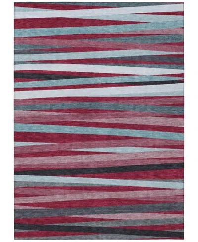 Addison Chantille Machine Washable Acn997 5'x7'6" Area Rug In Burgundy