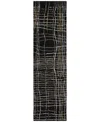 Addison Chantille Machine Washable Acn998 2'3"x7'6" Runner Area Rug In Black