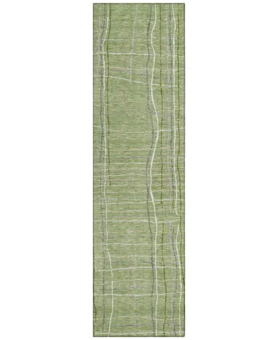 Addison Chantille Machine Washable Acn998 2'3"x7'6" Runner Area Rug In Green