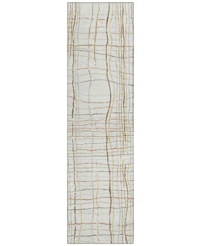 Addison Chantille Machine Washable Acn998 2'3"x7'6" Runner Area Rug In Ivory