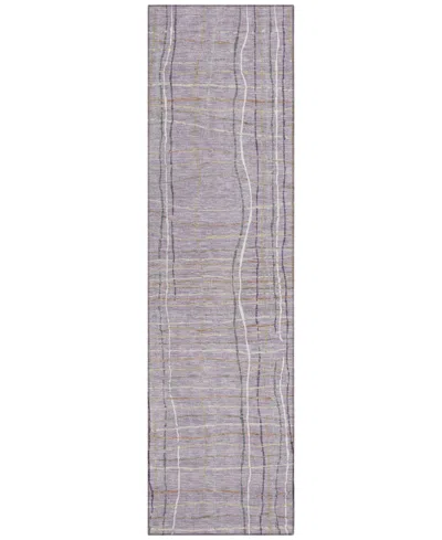 Addison Chantille Machine Washable Acn998 2'3"x7'6" Runner Area Rug In Lavender