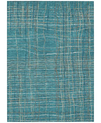 Addison Chantille Machine Washable Acn998 5'x7'6" Area Rug In Teal