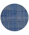 Addison Chantille Machine Washable Acn998 8'x8' Round Area Rug In Navy