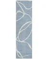 Addison Chantille Machine Washable Acn999 2'3"x7'6" Runner Area Rug In Denim