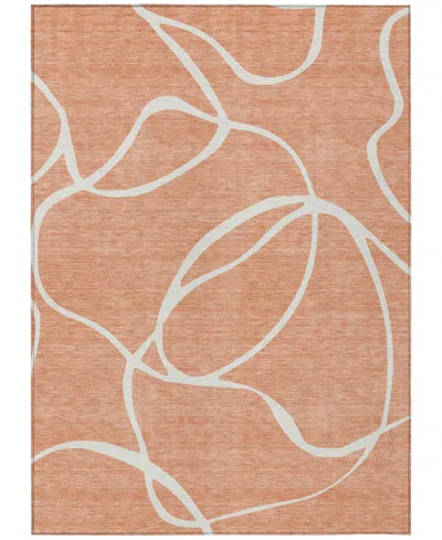 Addison Chantille Machine Washable Acn999 3'x5' Area Rug In Salmon