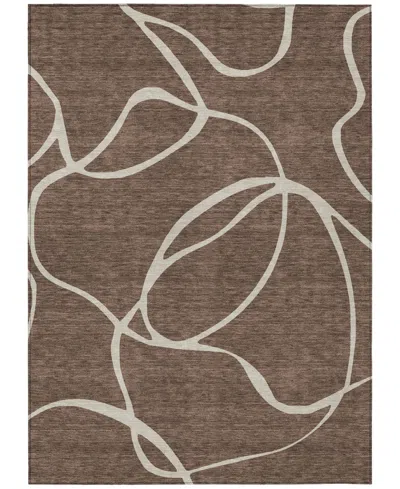 Addison Chantille Machine Washable Acn999 5'x7'6" Area Rug In Brown