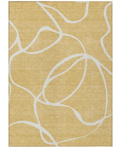 Addison Chantille Machine Washable Acn999 5'x7'6" Area Rug In Gold