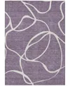 Addison Chantille Machine Washable Acn999 5'x7'6" Area Rug In Purple