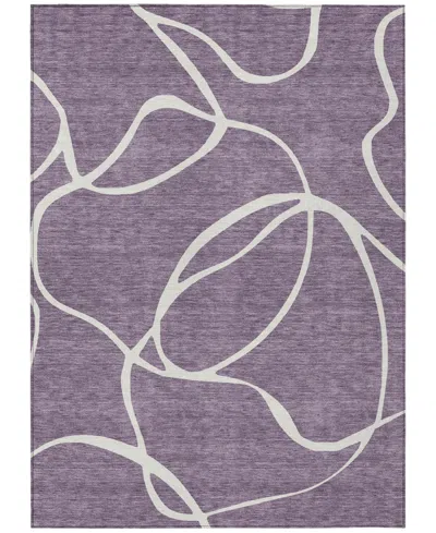 Addison Chantille Machine Washable Acn999 5'x7'6" Area Rug In Purple
