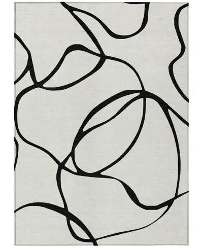 Addison Chantille Machine Washable Acn999 9'x12' Area Rug In White