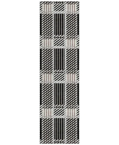 Addison Chantille Mahine Washable Acn1000 2'3"x7'6" Runner Area Rug In Black