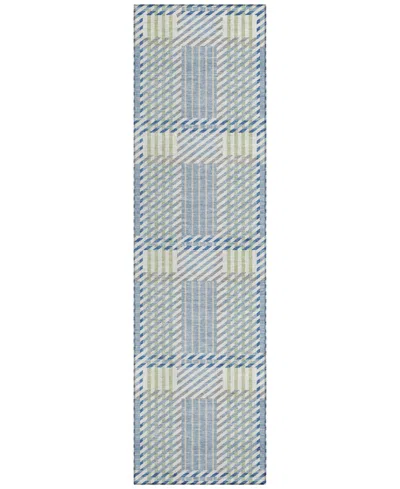 Addison Chantille Mahine Washable Acn1000 2'3"x7'6" Runner Area Rug In Denim