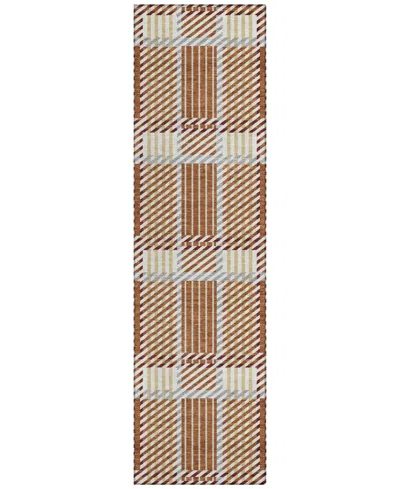 Addison Chantille Mahine Washable Acn1000 2'3"x7'6" Runner Area Rug In Paprika