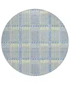Addison Chantille Mahine Washable Acn1000 8'x8' Round Area Rug In Denim