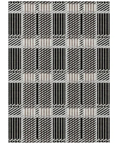 Addison Chantille Mahine Washable Acn1000 9'x12' Area Rug In Black