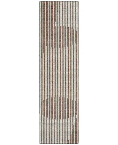 Addison Chantille Mahine Washable Acn1001 2'3"x7'6" Runner Area Rug In Brown