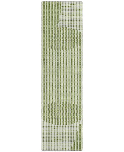 Addison Chantille Mahine Washable Acn1001 2'3"x7'6" Runner Area Rug In Green
