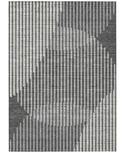 Addison Chantille Mahine Washable Acn1001 8'x10' Area Rug In Charcoal