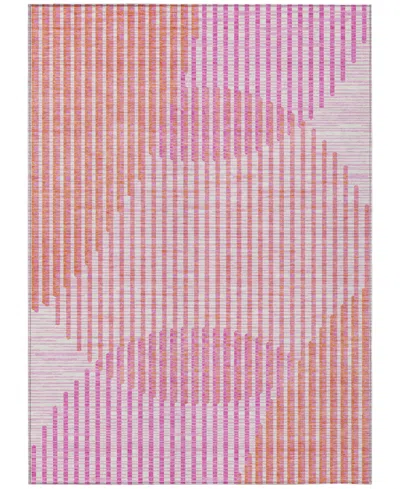 Addison Chantille Mahine Washable Acn1001 8'x10' Area Rug In Pink