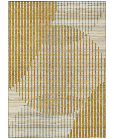 Addison Chantille Mahine Washable Acn1001 9'x12' Area Rug In Gold