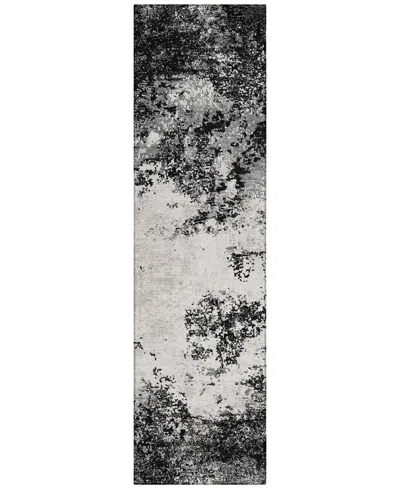Addison Chantille Machine Washable Acn1027 2'3"x7'6" Runner Area Rug In Black