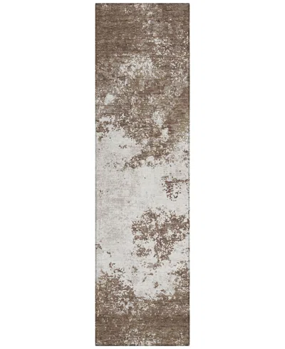 Addison Chantille Mahine Washable Acn1027 2'3"x7'6" Runner Area Rug In Brown
