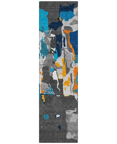 Addison Chantille Mahine Washable Acn1028 2'3"x7'6" Runner Area Rug In Charcoal