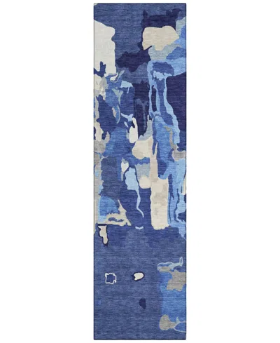 Addison Chantille Mahine Washable Acn1028 2'3"x7'6" Runner Area Rug In Navy