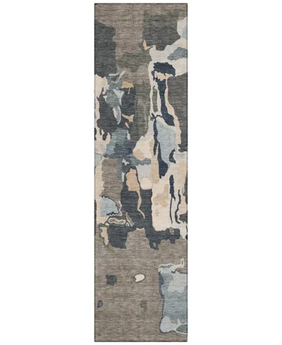 Addison Chantille Mahine Washable Acn1028 2'3"x7'6" Runner Area Rug In Taupe