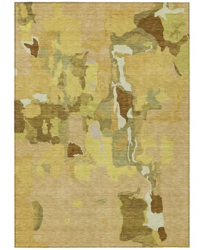 Addison Chantille Machine Washable Acn1028 2'6"x3'10" Area Rug In Gold