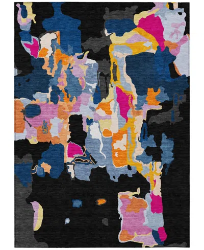 Addison Chantille Mahine Washable Acn1028 5'x7'6" Area Rug In Black