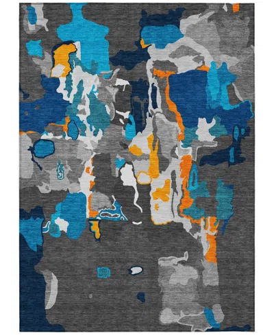 Addison Chantille Mahine Washable Acn1028 8'x10' Area Rug In Charcoal