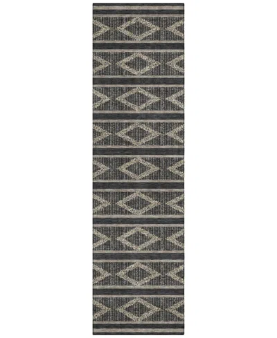 Addison Chantille Mahine Washable Acn1029 2'3"x7'6" Runner Area Rug In Black