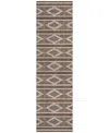 Addison Chantille Mahine Washable Acn1029 2'3"x7'6" Runner Area Rug In Brown