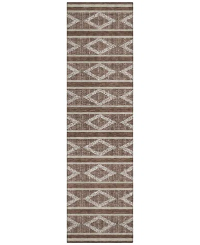Addison Chantille Mahine Washable Acn1029 2'3"x7'6" Runner Area Rug In Brown