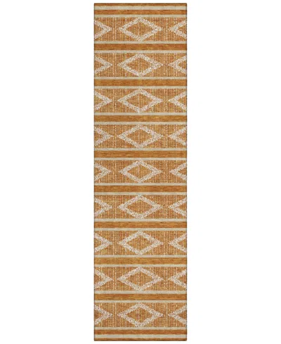 Addison Chantille Mahine Washable Acn1029 2'3"x7'6" Runner Area Rug In Paprika