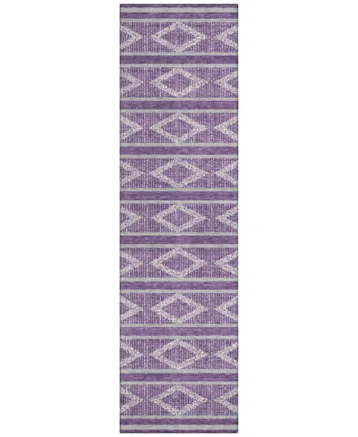 Addison Chantille Mahine Washable Acn1029 2'3"x7'6" Runner Area Rug In Purple