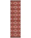 Addison Chantille Mahine Washable Acn1029 2'3"x7'6" Runner Area Rug In Red