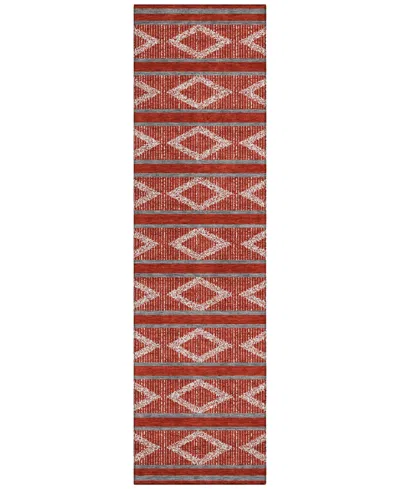 Addison Chantille Mahine Washable Acn1029 2'3"x7'6" Runner Area Rug In Red