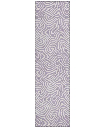Addison Chantille Mahine Washable Acn1030 2'3"x7'6" Runner Area Rug In Lavender