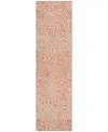 Addison Chantille Mahine Washable Acn1030 2'3"x7'6" Runner Area Rug In Salmon